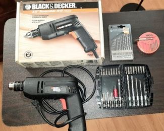 Black & Decker drill and bits