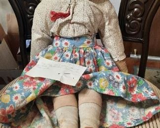 Early 1900s handmade rag doll