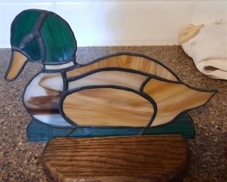 Stained glass duck