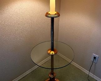Glass Table Floor Lamp $75 or bid #5