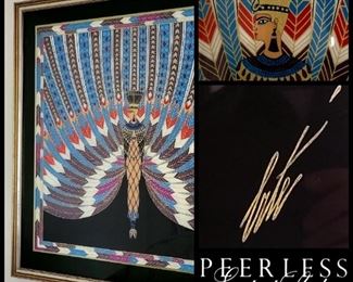 "THE NILE" framed printed silk by French artist Romain de Tirtoff, better known by the pseudonym Erte' $450 or bid #17