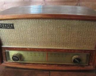 Vintage Zenith radio. I have not had a chance to see if it works. Will let you know.