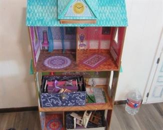 Disney, large doll house with some furniture.