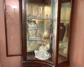 Curio Cabinet with Concave Glass Front 
