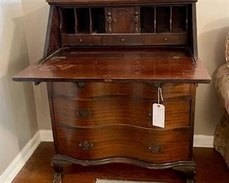 Antique Convertible Secretary with Wave Front 