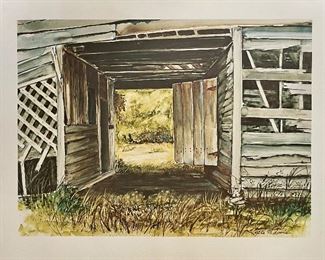Whitesville Barn Print by Geri Davis