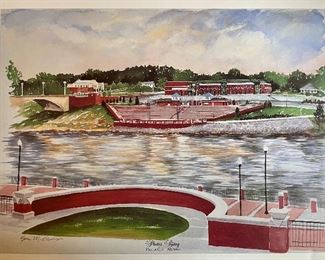 Phenix City Amphitheater Print by Geri Davis