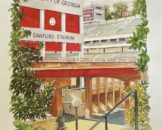 Sanford Stadium Print by Geri Davis