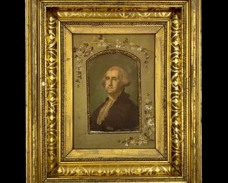 Fancy Antique Victorian George Washington Portrait 