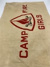 Large Vintage cotton Camp Fire Girls Flag Banner