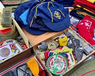 Loads of vintage Boy/Cub/Girl Scout patches, garments and accessories 