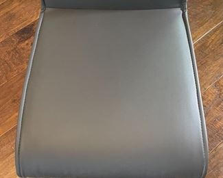 4pc Contemporary Faux Leather & Chrome Side Chairs 41 x 17 x 21in seat height 18.75in HxWxD