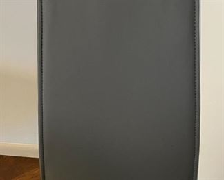 4pc Contemporary Faux Leather & Chrome Side Chairs 41 x 17 x 21in seat height 18.75in HxWxD