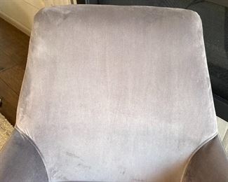 2pc Contemporary Microfiber Swivel Club Chairs PAIR 34 x 29 x 30.5in HxWxD