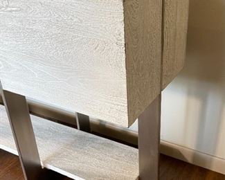 Contemporary White Wash Console Table/Shelf 30x60x15in HxWxD