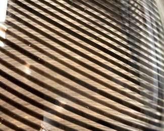 Studio Art Glass Striped/Swirl Vase 6in H x 4.75in Diameter