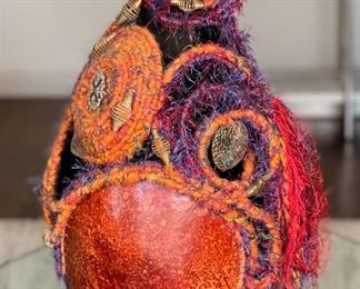 Margaret Sullivan Gourd Vessel Art #2 17 inches high