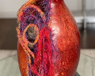 Margaret Sullivan Gourd Vessel Art #2 17 inches high