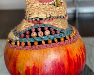 Margaret Sullivan Gourd Vessel Art #3 15 inches high
