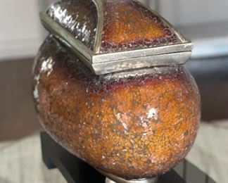 Uttermost Lidded Centerpiece Vase/Jar 17 x 17 x 7in HxWxD