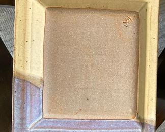 Artist Made Stoneware Plate 2.5 x 12.5 x 11.5in HxWxD