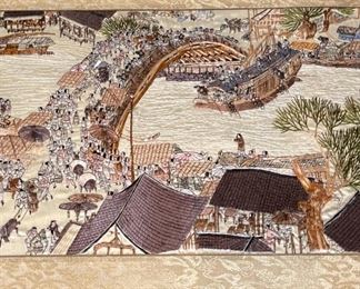 Chinese Silk Tapestry 38.5 x 15in