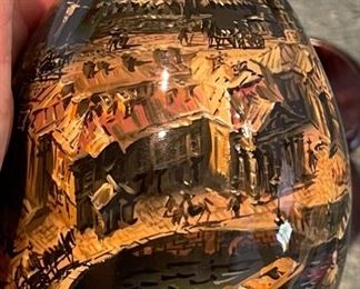 Chinese Resin Egg on stand 7.25 inches high