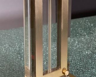 Contemporary Lucite & Gold Lamp Single 25 x 15 x 8in HxWxD