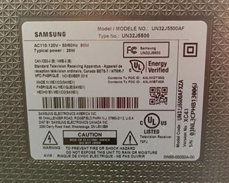 Samsung 32in LED 1080p TV UN32J5500AF TV 18 x 28.5in