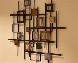 Contemporary Metal Abstract Wall Art 31 x 30.5 x 1.5in HxWxD
