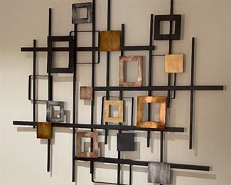 Contemporary Metal Abstract Wall Art 31 x 30.5 x 1.5in HxWxD