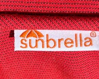 5pc Outdoor Patio Set Sunbrella Outdoor Fire pit & Chairs Table: 25 x 48 diameterChairs: 35.5 x 28 x 33