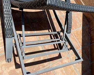 2pc All Weather Wicker Chaise lounge Chairs Pair Sunbrella 83in Long x 28in Wide