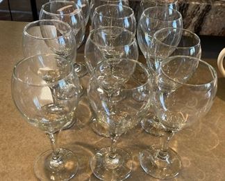 12pc Wine Glasses 7 x 2.5in diameter at opening