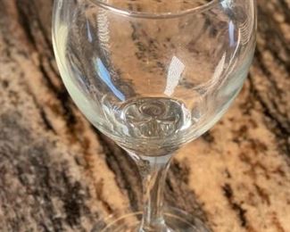 12pc Wine Glasses 7 x 2.5in diameter at opening