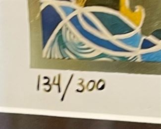 Signed Ilan Hasson Lithograph Print Frame: 18.5 x 14.5in