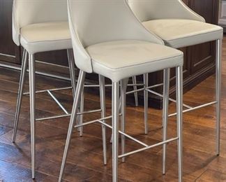 4pc Contemporary Counter Height Stools 40 x18 x 21in Seat Height: 30 inches HxWxD