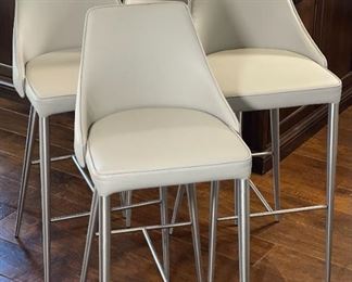 4pc Contemporary Counter Height Stools 40 x18 x 21in Seat Height: 30 inches HxWxD