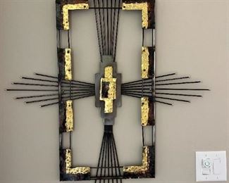 Rustic Metal Art Wall Hanging Made in Mexico 45x33.5in