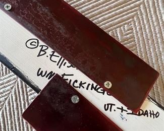 Original Art Mixed Media Metal/Wood Abstract Wall Sculpture 49.5x5in