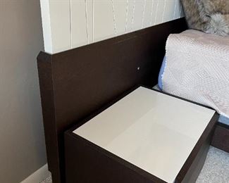 J&M Furniture Porto King LED Platform Bed & Nightstands Bed frame: 82.25 x 80in Headboard 39.5x 132in