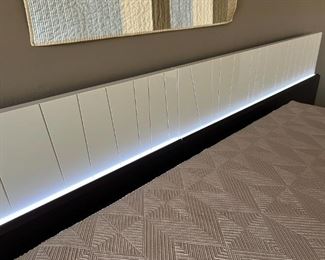 J&M Furniture Porto King LED Platform Bed & Nightstands Bed frame: 82.25 x 80in Headboard 39.5x 132in