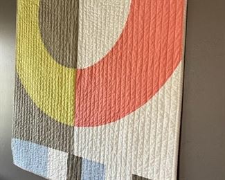 Contemporary BPerrino Wall Quilt Art Blanket 73.75x42in