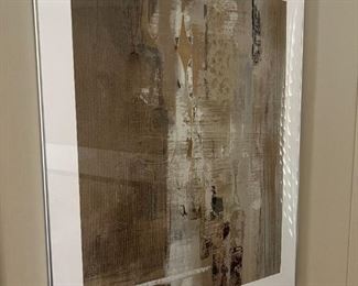 Modern Abstract Art Print framed Frame: 47.25x37in