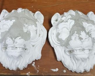 Concrete Lion Faces