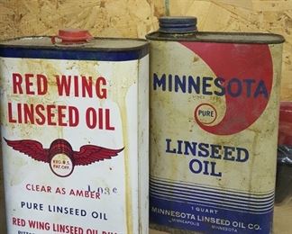 Vintage Red Wing & Minnesota Linseed Oil Cans