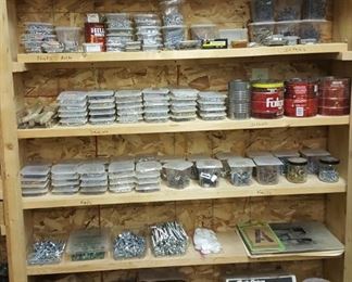 Screws, nails, nuts and bolts.