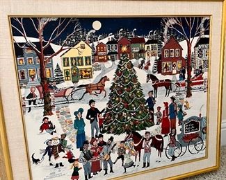Signed Judy Wickersham Schauermann…Christmas Village Art