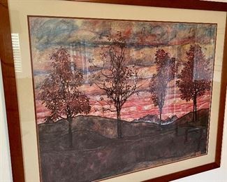 Four Trees by Egon Schiele 1917