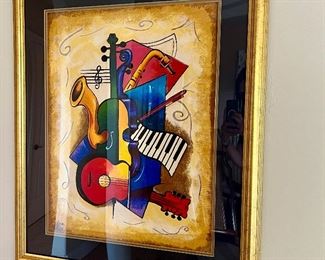 (2) large Serigraphs ‘Musical Symphony’  by Nikiforov…Bulgaria artist